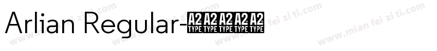 Arlian Regular字体转换